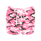 Women's Elastic Waist Boardshorts - Pink Camo