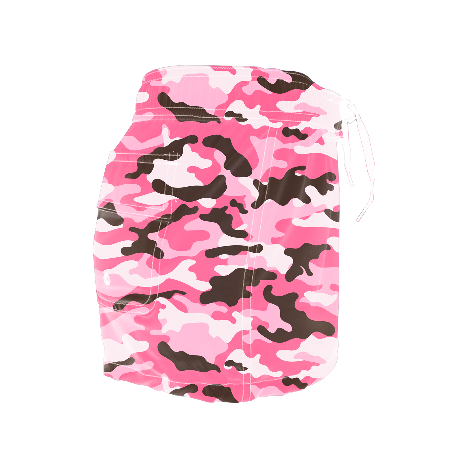 Women's Elastic Waist Boardshorts - Pink Camo