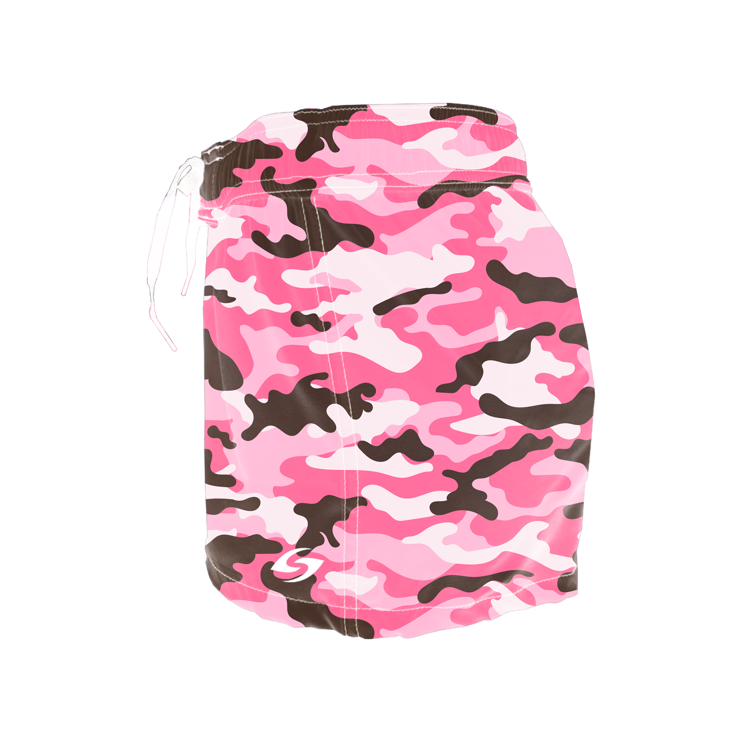 Women's Elastic Waist Boardshorts - Pink Camo Secondary image