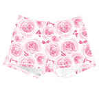 Performance Booty Shorts - Pink Roses