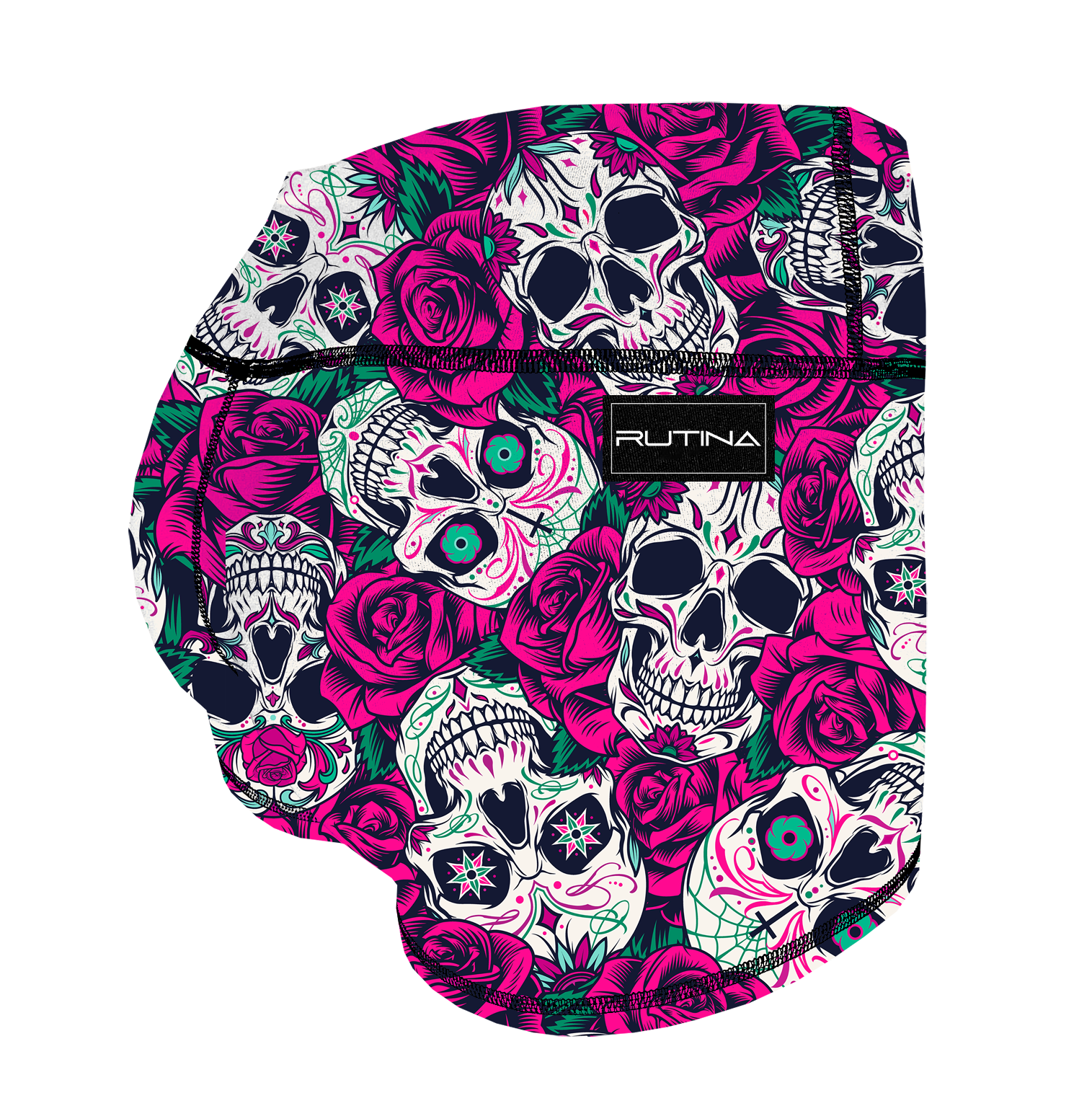 Performance Booty Shorts - Pink Skulls & Roses Main image