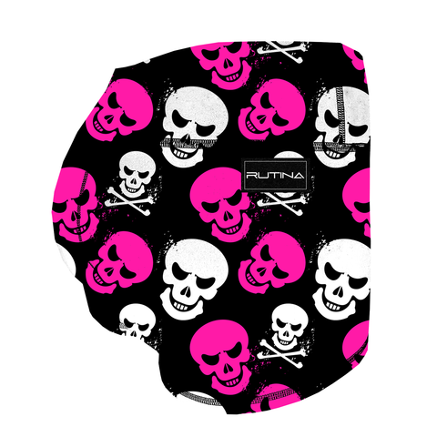 Performance Booty Shorts  - Pink Punk Skulls