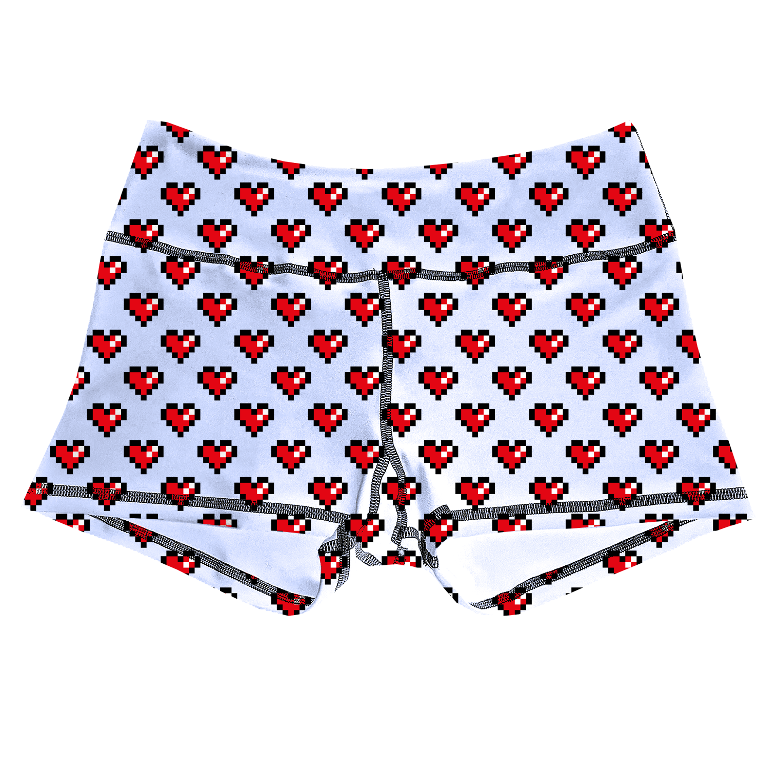 Performance Booty Shorts - Pixel Hearts Secondary image