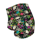 Performance Booty Shorts  - Psychedelic Skulls