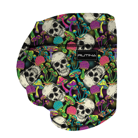 Performance Booty Shorts  - Psychedelic Skulls