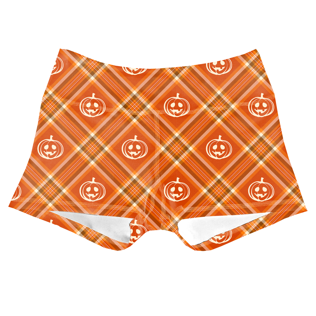 Performance Booty Shorts - Pumpkin Plaid