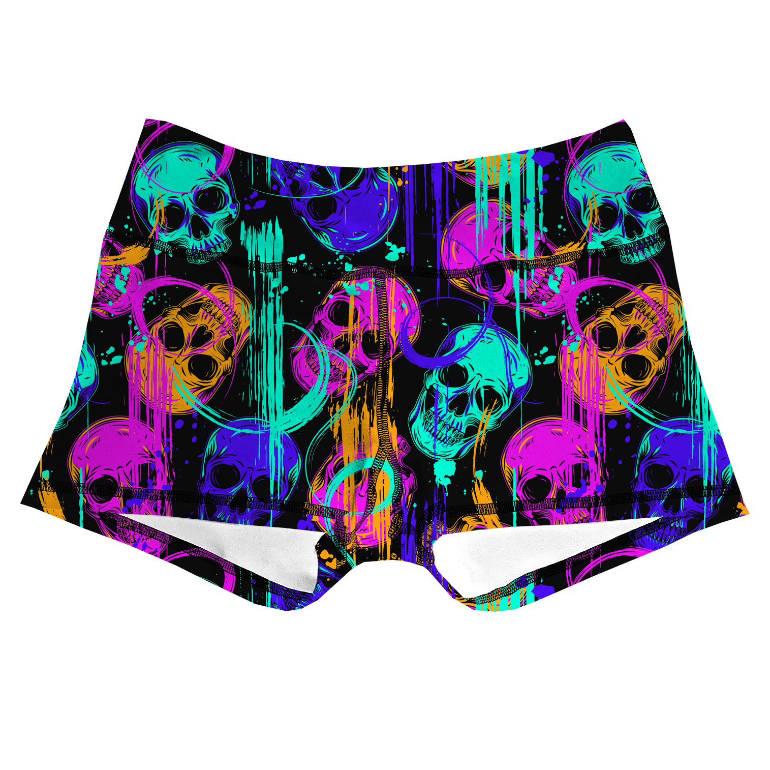 Performance Booty Shorts  - Raving Skulls Secondary image