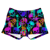 Performance Booty Shorts  - Raving Skulls