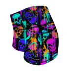 Performance Booty Shorts  - Raving Skulls