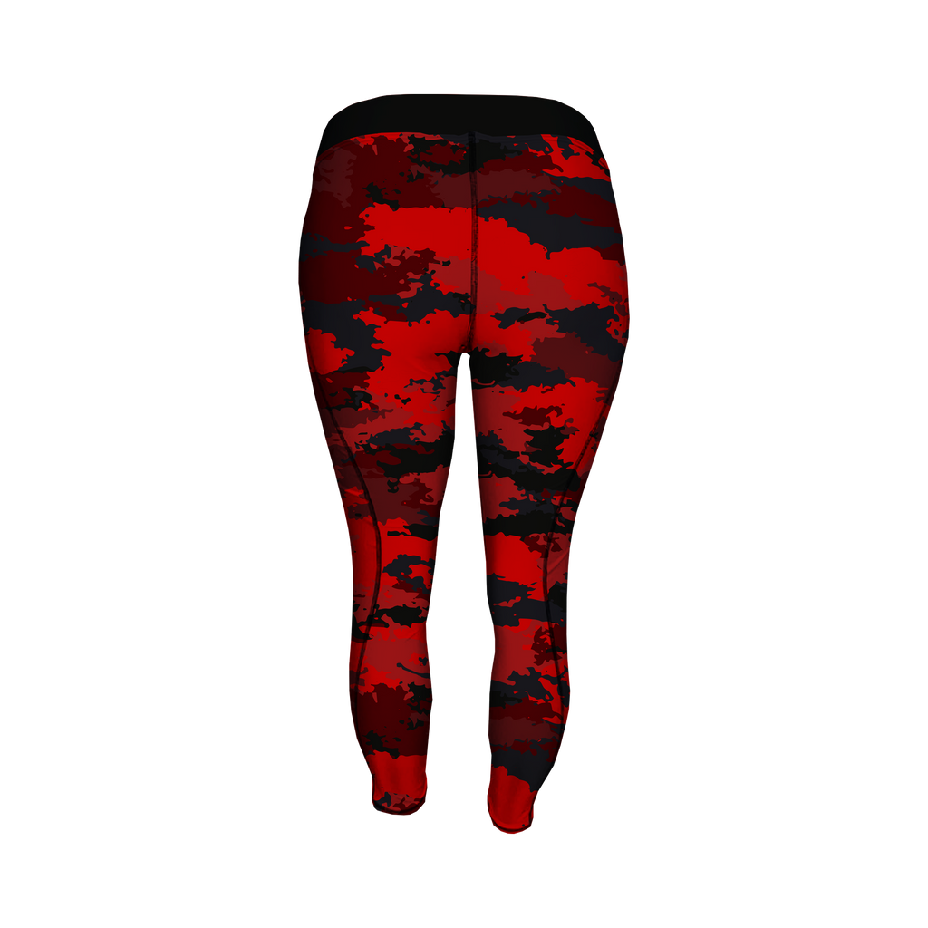 Men's Compression Pants - Red Camo