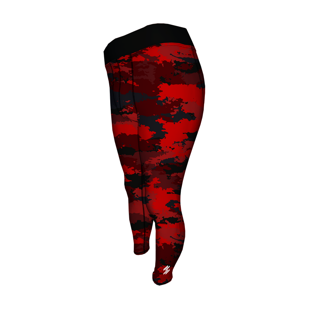 Men's Compression Pants - Red Camo