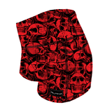 Performance Booty Shorts - Red Grunge Skulls