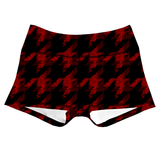 Performance Booty Shorts - Red Houndstooth