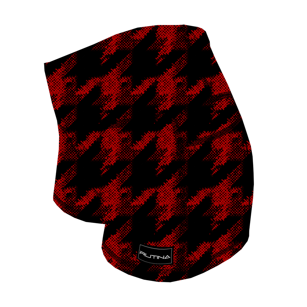 Performance Booty Shorts - Red Houndstooth