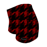 Performance Booty Shorts - Red Houndstooth