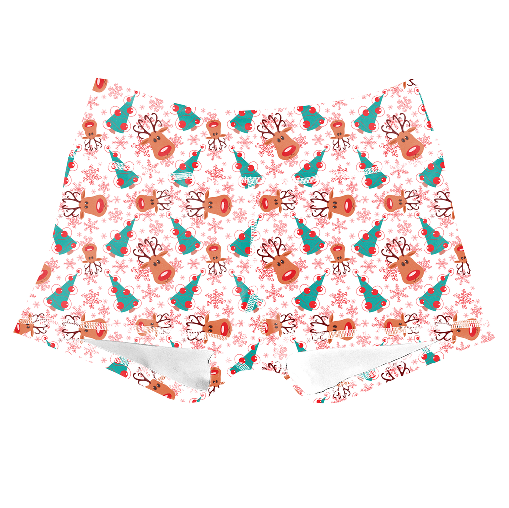 Performance Booty Shorts - Red Nosed Reindeer