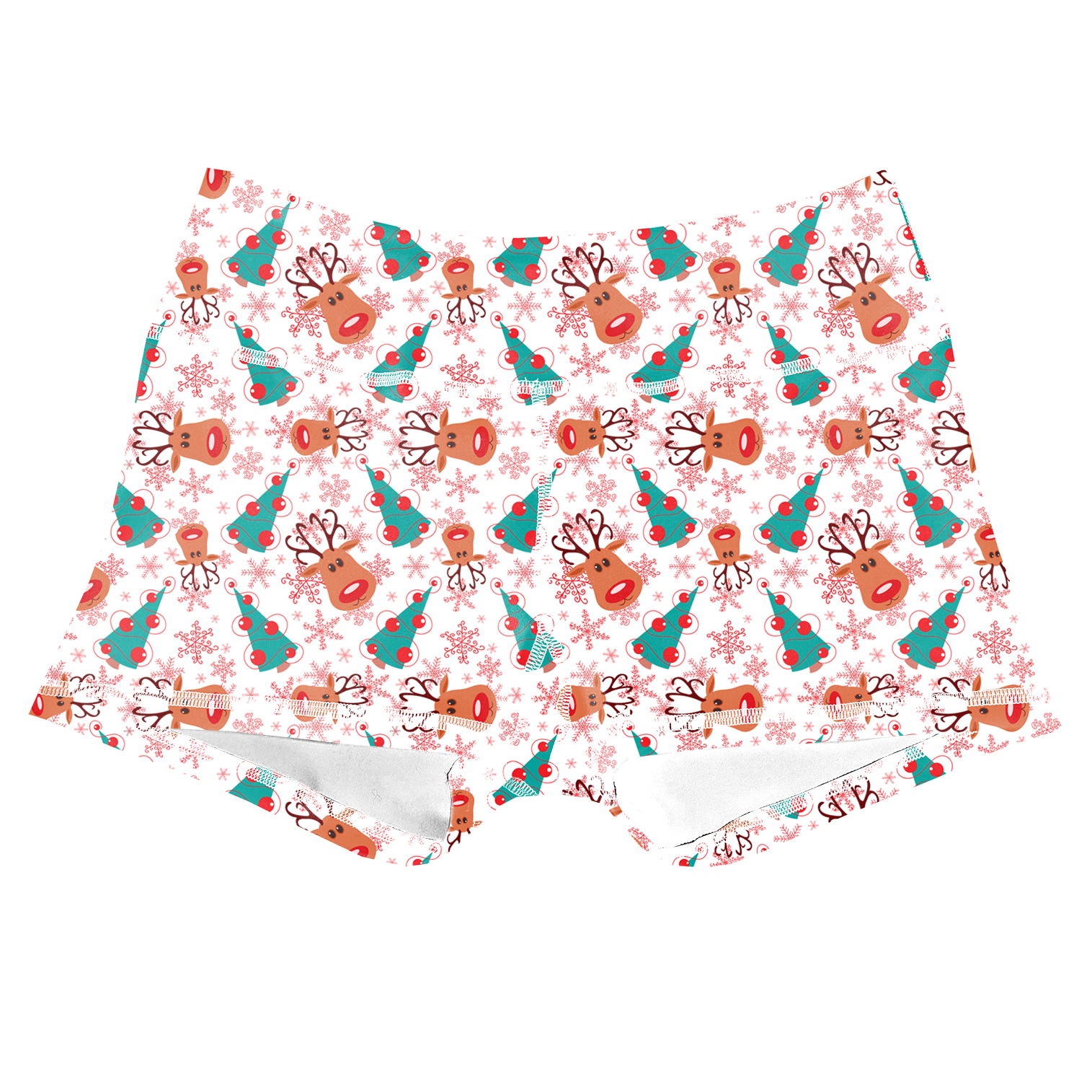 Performance Booty Shorts - Red Nosed Reindeer