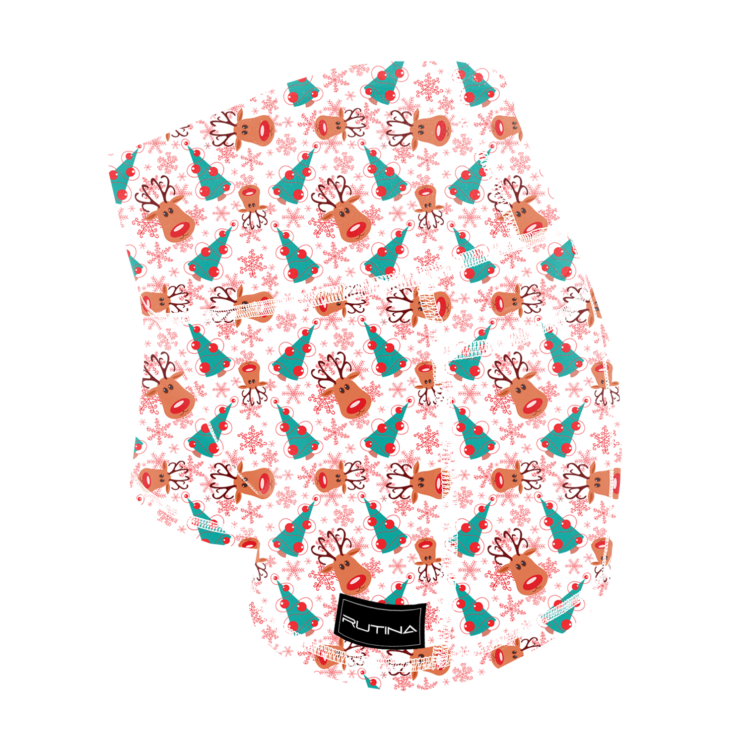 Performance Booty Shorts - Red Nosed Reindeer