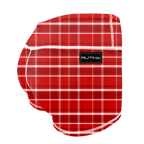 Performance Booty Shorts - Red Plaid