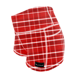 Performance Booty Shorts - Red Plaid