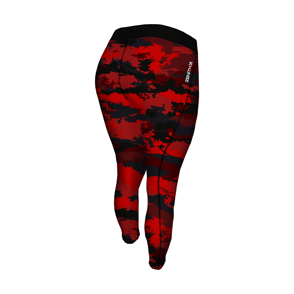 Men's Compression Pants - Red Camo