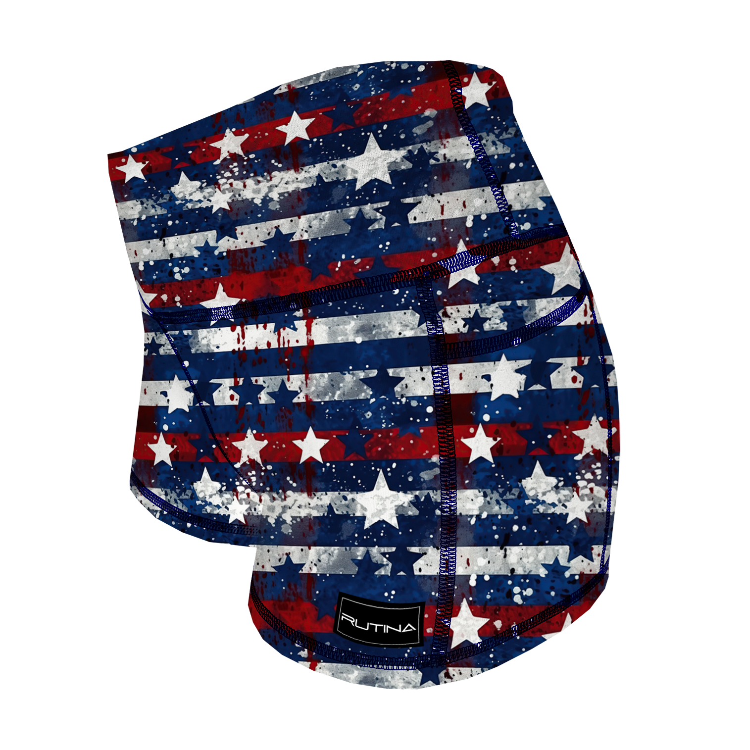 Performance Booty Shorts - Red, White, & Blue Splatter