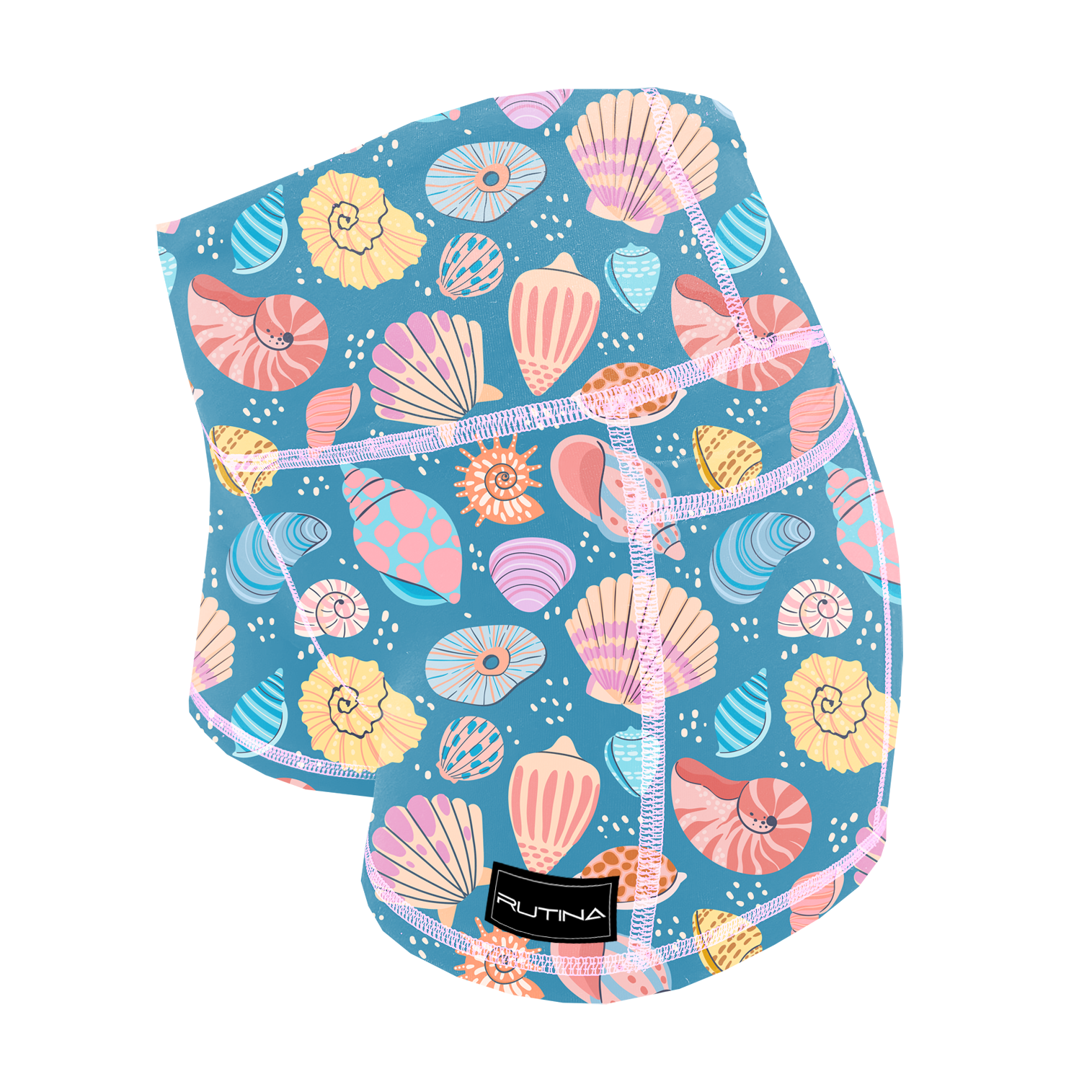 Performance Booty Shorts - Seashell Spectacle