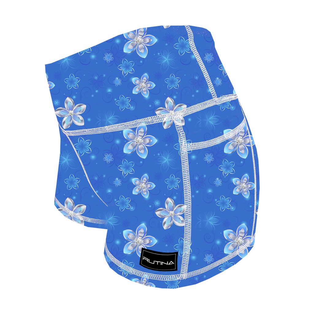 Performance Booty Shorts - Silver Bloom