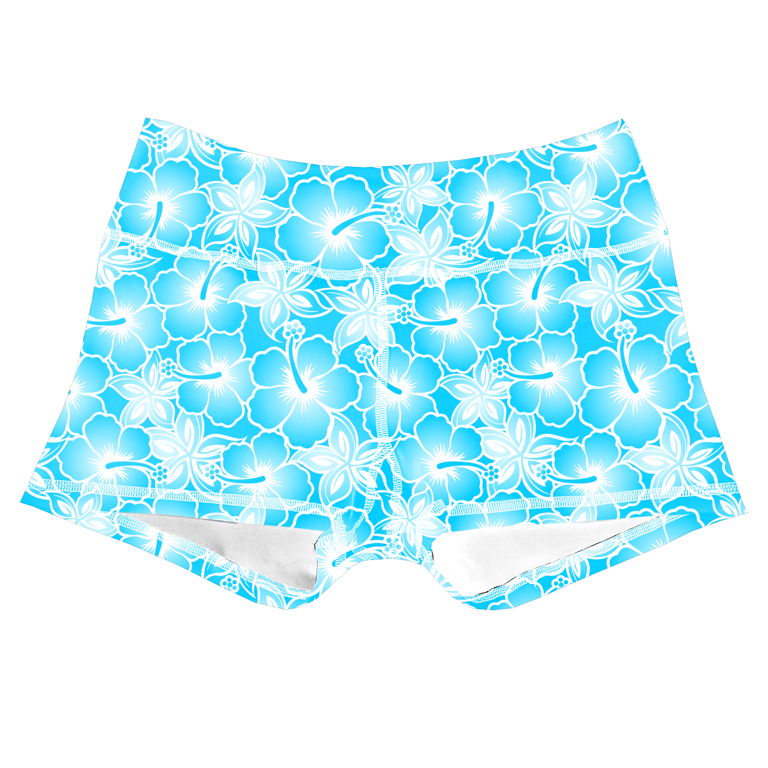 Performance Booty Shorts - Sky Bloom