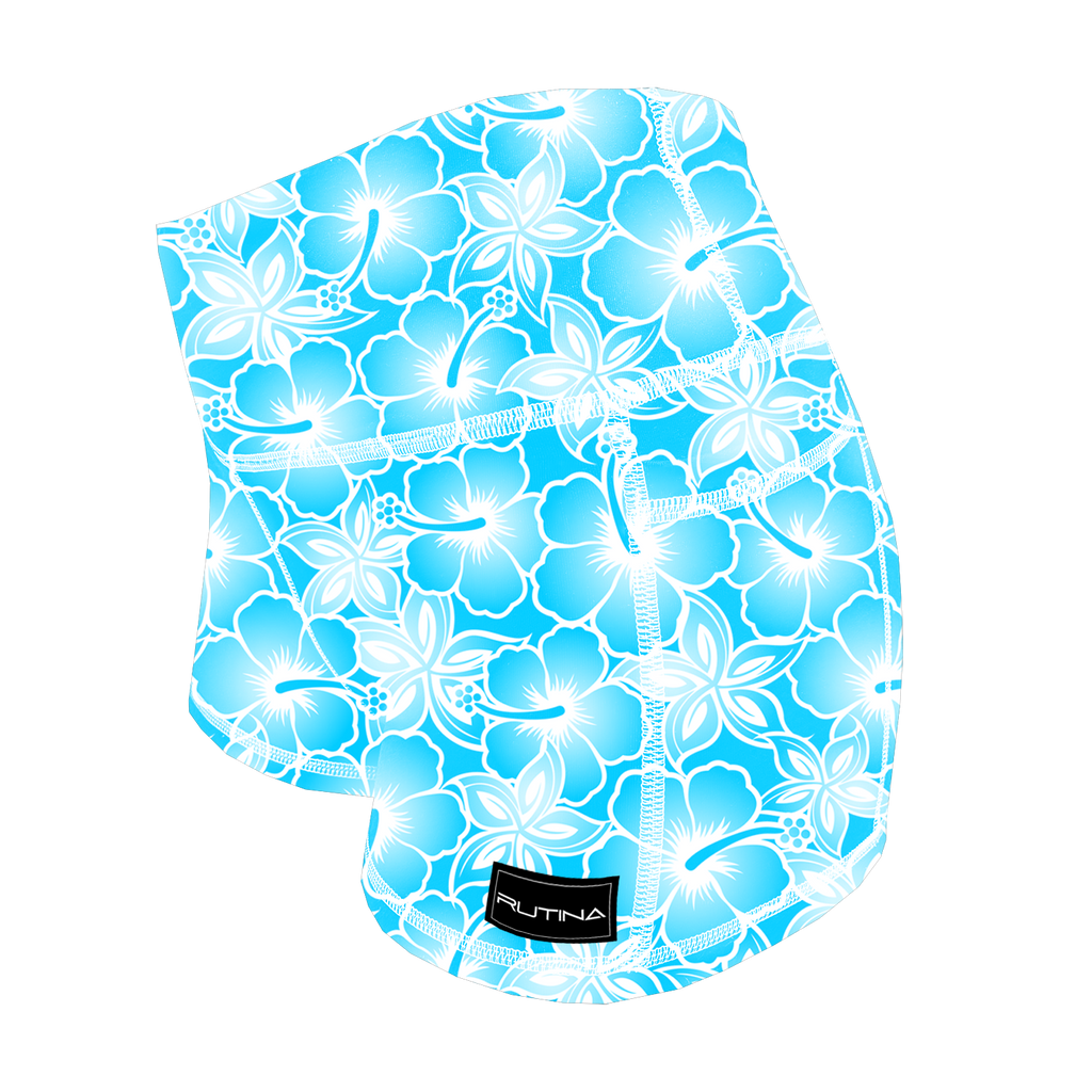Performance Booty Shorts - Sky Bloom