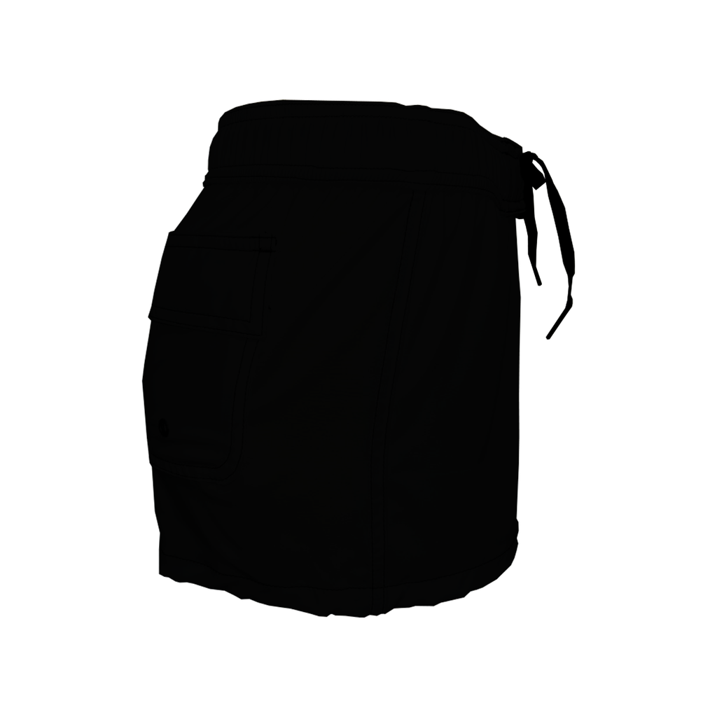 Women's Elastic Waist Boardshorts - Black