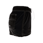Women's Elastic Waist Boardshorts - Black & White
