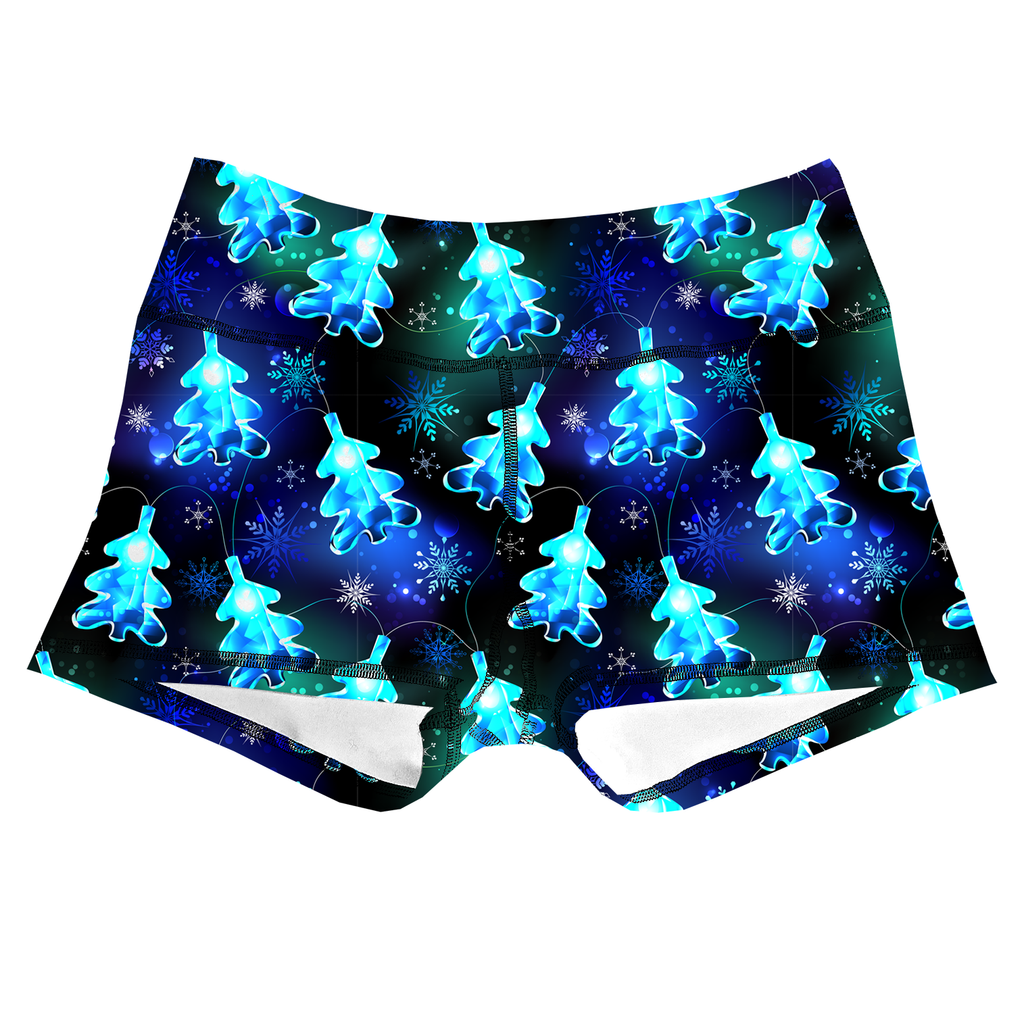 Performance Booty Shorts - Starry Night Trees