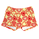 Performance Booty Shorts - Strawberry & Cream