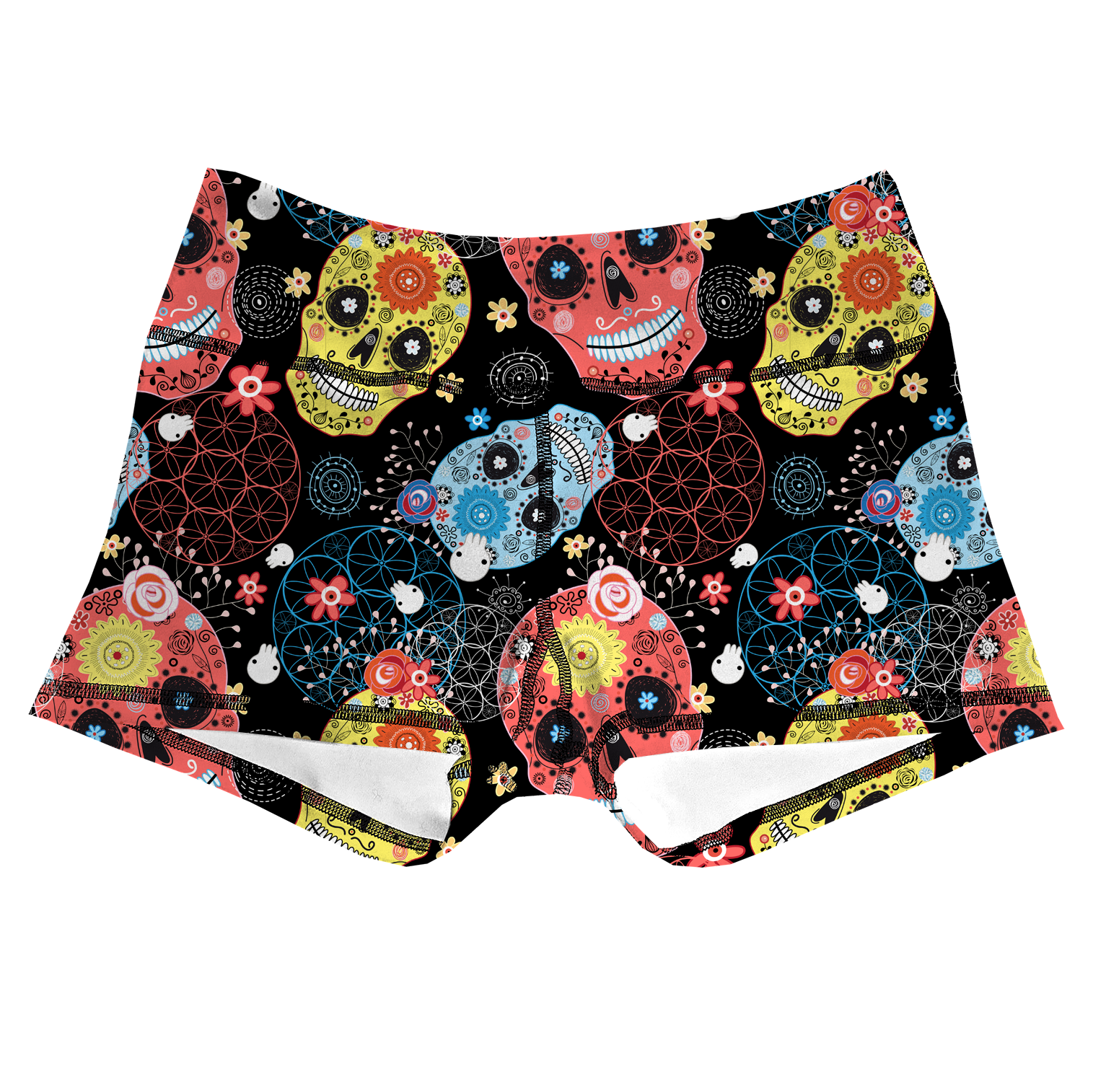 Performance Booty Shorts - Sugar Skulls