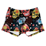 Performance Booty Shorts - Sugar Skulls