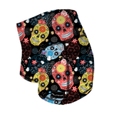 Performance Booty Shorts - Sugar Skulls