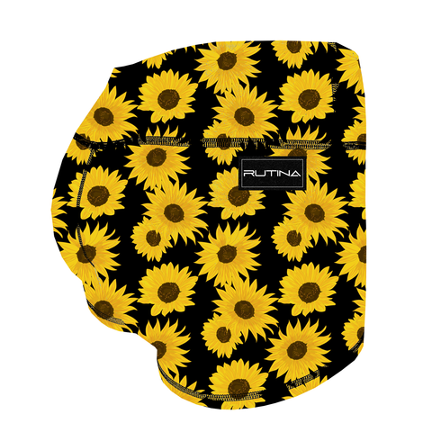 Performance Booty Shorts  - Sunflowers