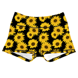 Performance Booty Shorts  - Sunflowers