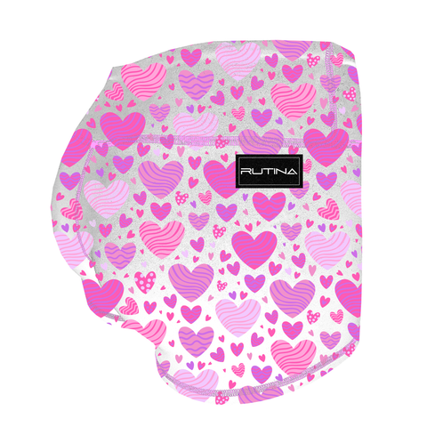 Performance Booty Shorts  - Valentine Hearts