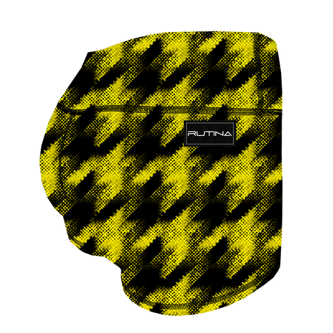 Performance Booty Shorts - Yellow Houndstooth