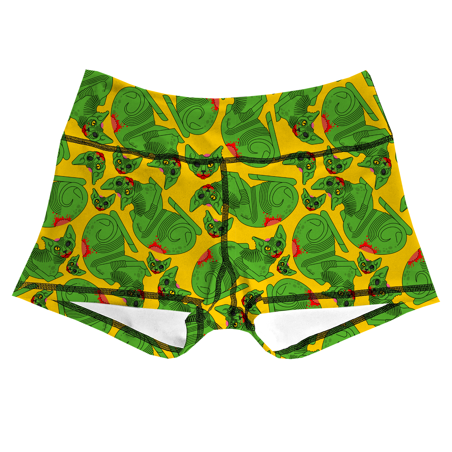 Performance Booty Shorts - Zombie Cats Secondary image