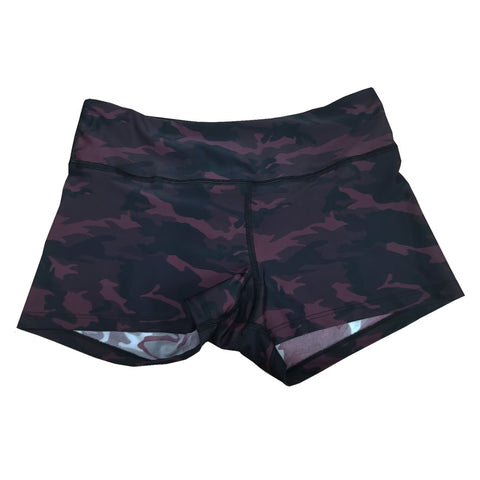 Performance Booty Shorts - Plum Camo