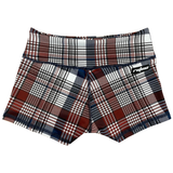 Performance Booty Shorts - Auburn Plaid