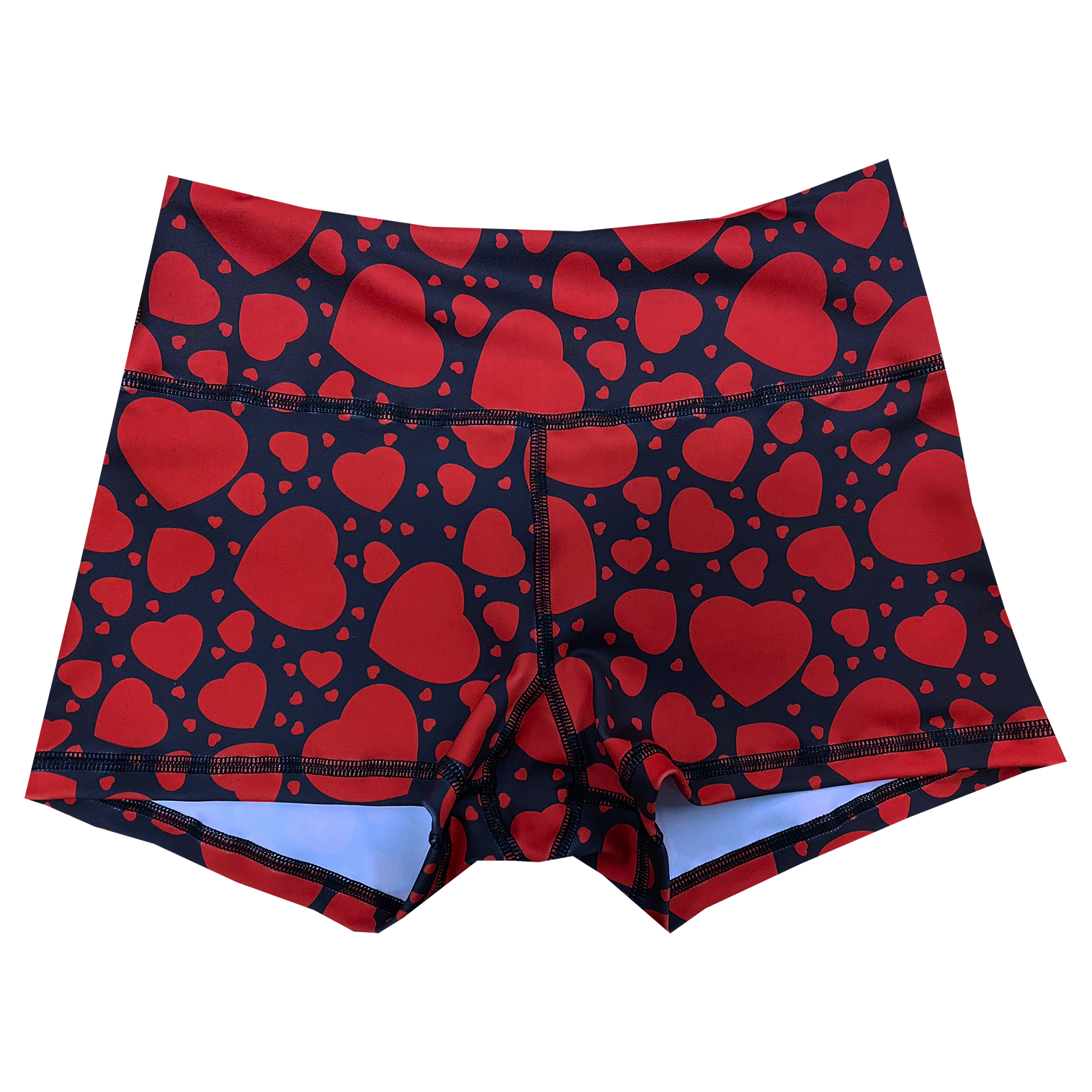 Performance Booty Shorts  - Big Red Hearts Main image
