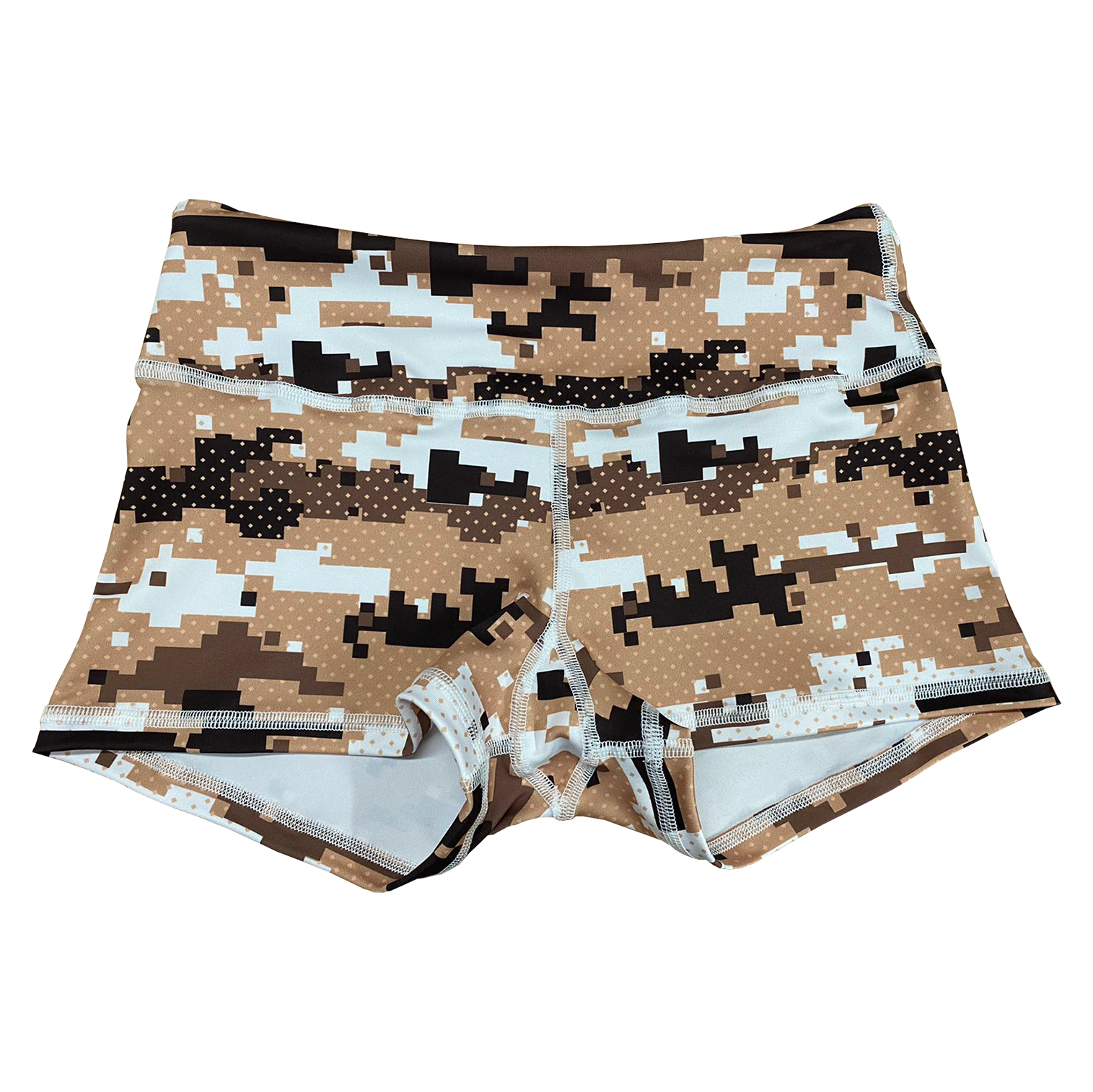 Performance Booty Shorts - Brown Pixel Camo Main image