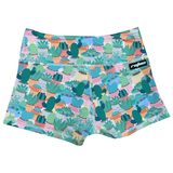 Performance Booty Shorts  - Succulent Garden