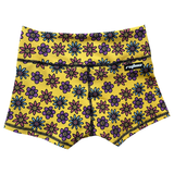 Performance Booty Shorts - Flower Doodles