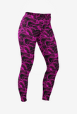 Women's Leggings - Neon Pink Smoke