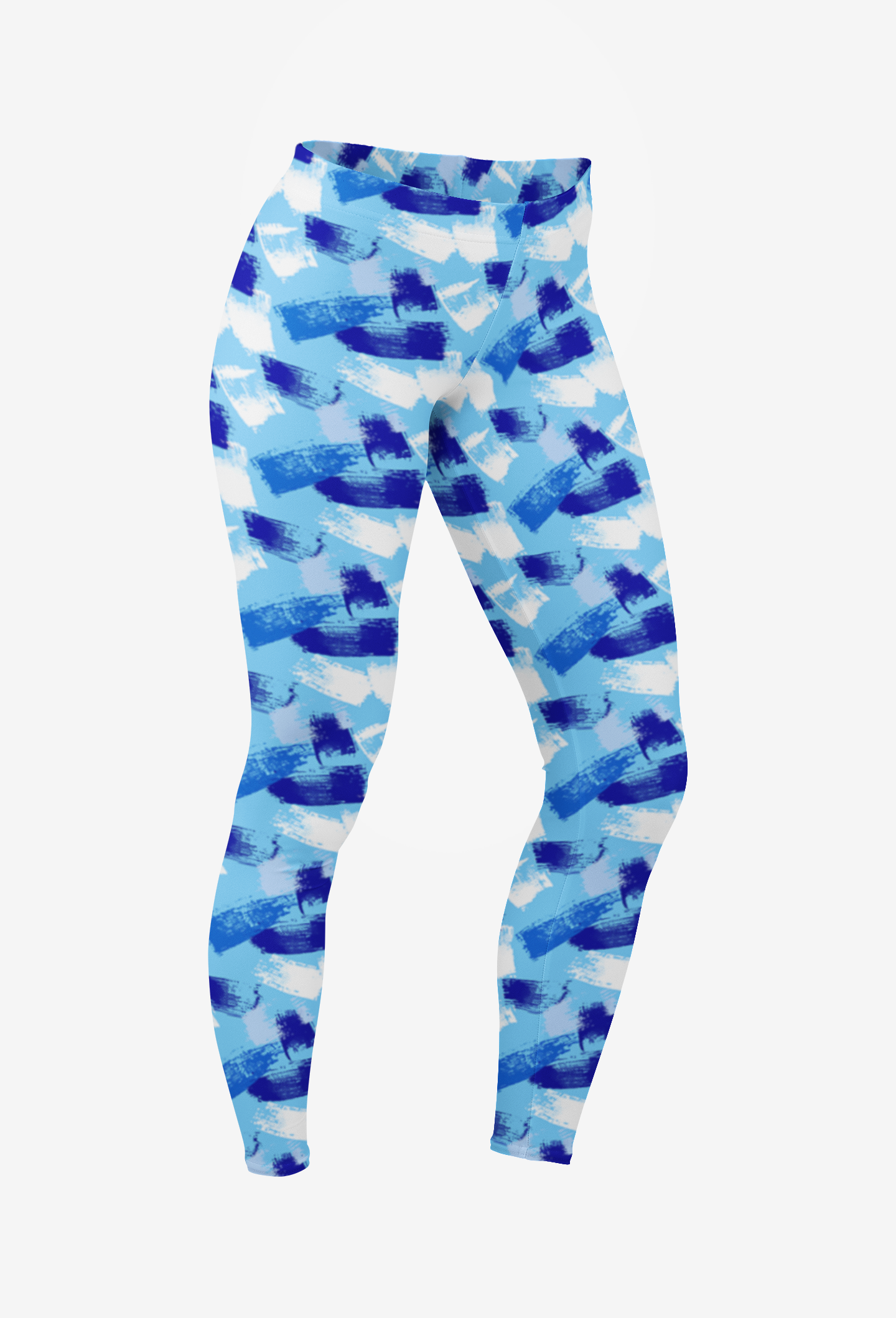 Women's Leggings - Blue Brush Strokes Main image